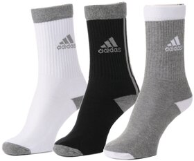 Adidas Multicolour Cotton Full Length Socks - 3 Pairs