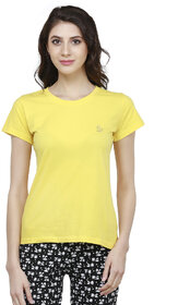 Bongio Multicolor Plain Round Neck Tshirts  For Women
