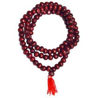 ReBuy Lal Chandann Mala With Knots (Red Sandalwood)-Energized 108+1 Bead