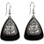 Lucky Jewellery Trendy Silver Oxidised Plating Black Color Earring For Girls & Women
