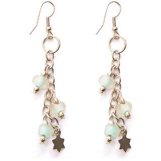 Silver Plated Aqua Earring by Sparkling Jewellery