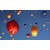 Dealbindaas Flying Lantern Flying Saucer's Flying Lantern Sky Lantern-Pack of 15 Multicolor Paper Sky La