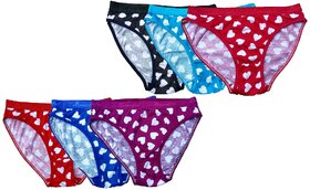 Lady silk multi color cotton panty pack of 6( LoVe )
