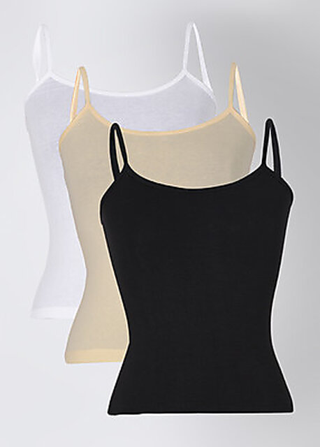 Pack of 3 Camisole slip Spaghetti cotton Camisole Tshirt Top