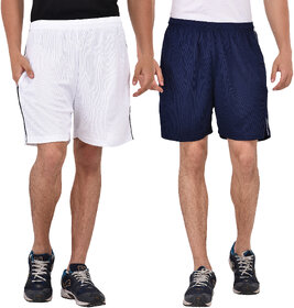 Pack of 2 Knee Length Shorts (Navy Blue and White)