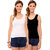Hothy Womens's White & Black Camisole (Pack of 2)