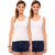 Hothy Womens's White & White Camisole (Pack of 2)