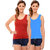 Hothy Womens's Red & Sky Blue Camisole (Pack of 2)