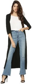 Raabta Black Long Cardigan