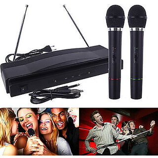 Professional Vhf Series 2 in 1 Dual Wireless / Cordless Microphone