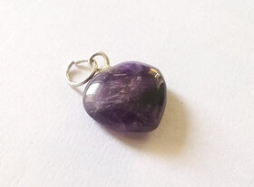 ReBuy Heart Pendant Purple Amethyst Gemstone Pendant