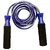 Premium Quality Standard Jumping Skipping Rope with Comfortable Foam Grip (Blue)