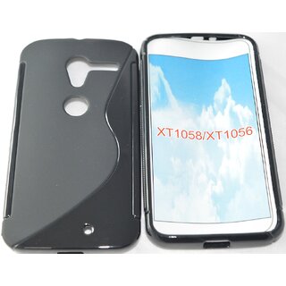                       Premium Quality S-Line TPU Silicone Back Case For Motorola Moto X XT1058 BLACK                                              