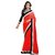 Bhuwal Fashion Red Chiffon Saree