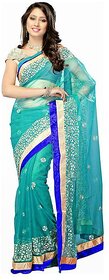 Bhuwal Fashion Blue Net Saree