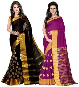 Bhuwal Fashion Multicoloured Polycotton Saree Combos