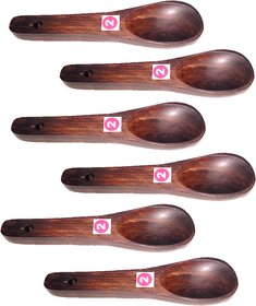 TEA SPOON SET,WOODEN SMALL SPOON SET, HIGH QUALITY WOODEN SPOONS SMALL 6pc set