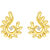 MJ Fancy CZ Gold Plated Stud Earring For Women