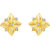 MJ Studded CZ Gold Plated Stud Earring For Women