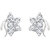 Mj Fashionable Cz Rhodium Plated Stud Earring For Women 