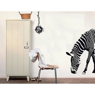                      Jaamso Royals 'Abstract art black and white sketch  Zebra   ' Wall Sticker (PVC Vinyl, 90 cm X 60 cm, Decorative Stickers)                                              