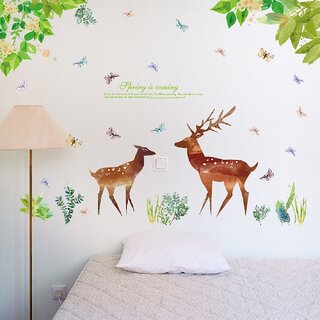                       Jaamso Royals ' Spring is coming  ' Wall Sticker (PVC Vinyl, 90 cm X 60 cm, Decorative Stickers)                                              