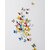 Jaamso Royals PVC Multicolor 3D Butterflies Removable & Reusable Wall Sticker (100 x 100 x 1 cm) - 19 Pieces