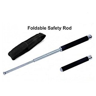 Buy 26'' Folding Rod Iron Stick Padded Handle Girls Self Defence