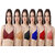 Hothy Women's Maroon, Beige, Black, Blue, Red, Pink Bra (Set Of 6)