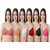 Hothy Women's Pink, Beige, White, Red, Black, Mustard Bra (Set Of 6)