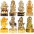 Gold Plated Ganesh Laxmi Durga Saraswati Hanuman Shiv Radha Krishna Gai Krishna - Combo of 8 Pcs