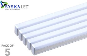 Syska 18 Watts T5 LED Tube Light (Pack of 5, Cool Day Light)