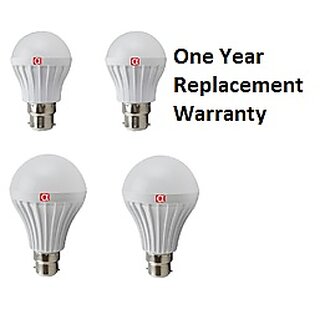                       Alpha Pro Cool Daylight Led Bulb Pack of 4 (2 Bulb of 5 Watt  and 2 Bulb of 9 Watt) 1 Year Replacement Warranty                                              
