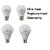 Alpha Pro Cool Daylight Led Bulb Pack of 4 (2 Bulb of 5 Watt  and 2 Bulb of 9 Watt) 1 Year Replacement Warranty
