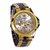 Rosra Silver Round Dial Metal Gold Strap Analog Watch For Men