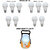 VIZIO Combo of 10 Watt LED Bulb (Set of 5)+ 5 Watt LED Bulb (Set of 5) with lamp