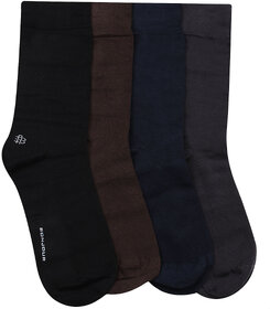 Bonjour Odour free plain Socks for Men with Bonjour logo Pack of 4 Pairs