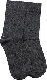 Bonjour Odour free plain Socks in 10 colors for Men with Bonjour logo -Anthra