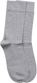 Bonjour Odour free plain Socks in 10 colors for Men with Bonjour logo -Light Gray
