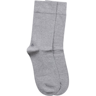 Bonjour Odour free plain Socks in 10 colors for Men with Bonjour logo -Light Gray