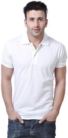 Concepts White Poly Cotton Polo Tshirt