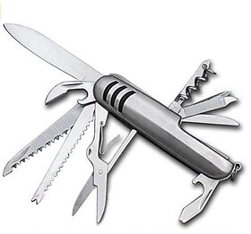 11 IN 1 STAINLESS STEEL MULTI FUNCTIONAL ARMY KNIFE  CAMPING KNIFE