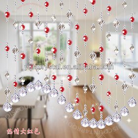 Discount4Product Crystal Bead Decorative Curtain (20 StringsRed)
