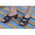 Estatos Navy Blue Mesh Style Multi Strap Open Toe Casual Block Heel