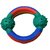 S N ENTERPRISES SNE1116 RUBBER MUSICAL RING WITH SPIKE BALL MEDIUM SIZE FOR PETS ASSORTED (4.5 INCH )