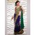 Akshar Creation Multicolor Raw Silk Self Design Saree With Blouse