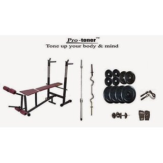                       Protoner Weight Lifting Package 50 Kgs + 5