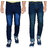 Spain Stylees Men's Multicolor Slim Fit Jeans (Pack of 2)