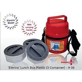 ELECTRA ELECTRIC LUNCH BOX 3 plastic container