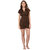 You Forever Solid Brown Short Gown